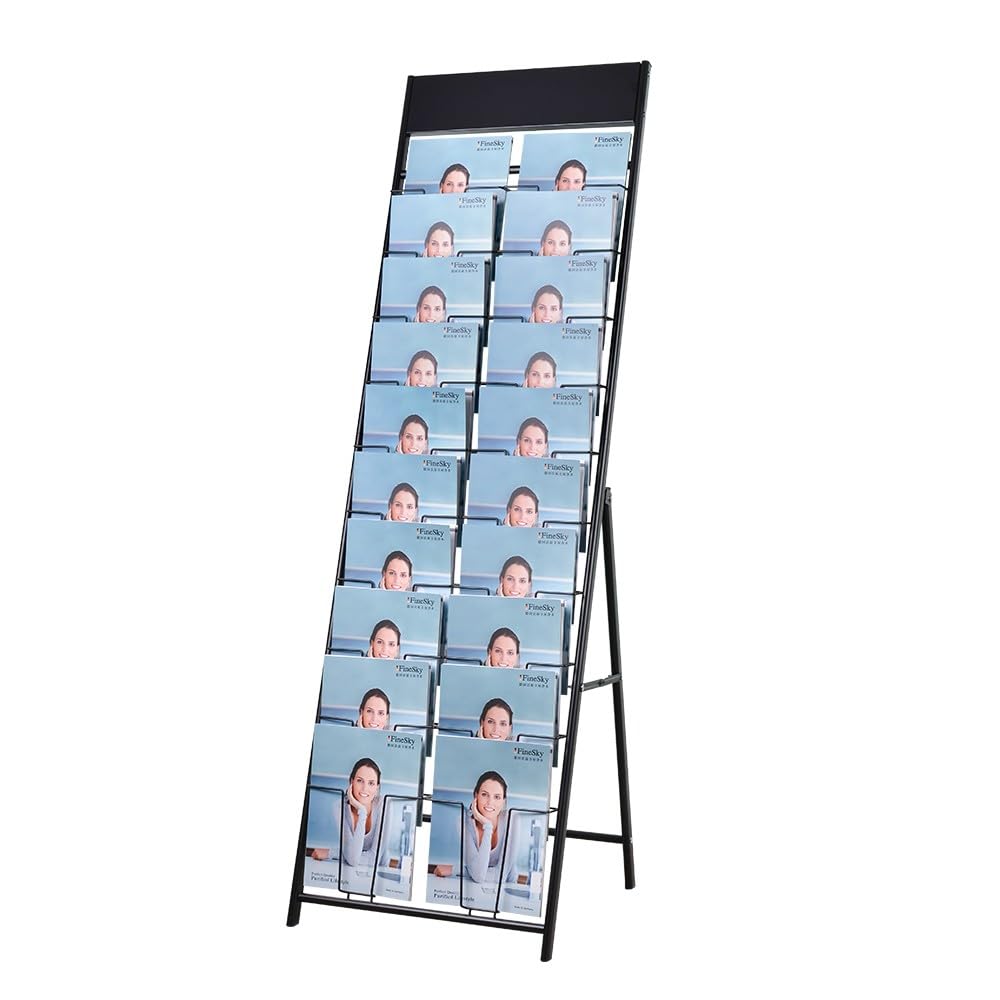 magazine display stand Double A4 width 10 layer brochure display stand for trade show and Public areas (Double A4 width)-image-41