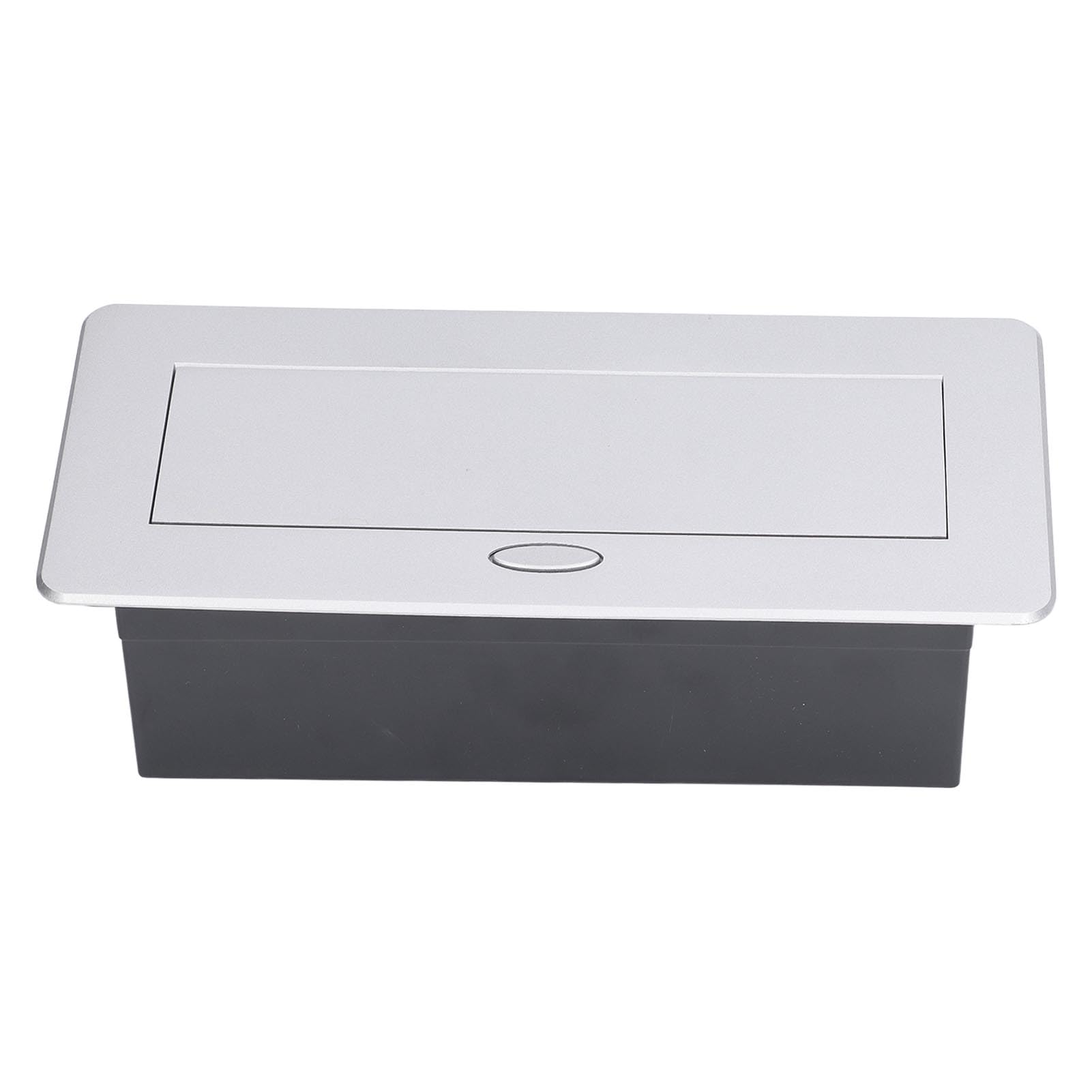 Presa Multipla Nascosta da Tavolo con Doppia USB 16A per Ufficio Domestico Resistente Acciaio Inossidabile Argento