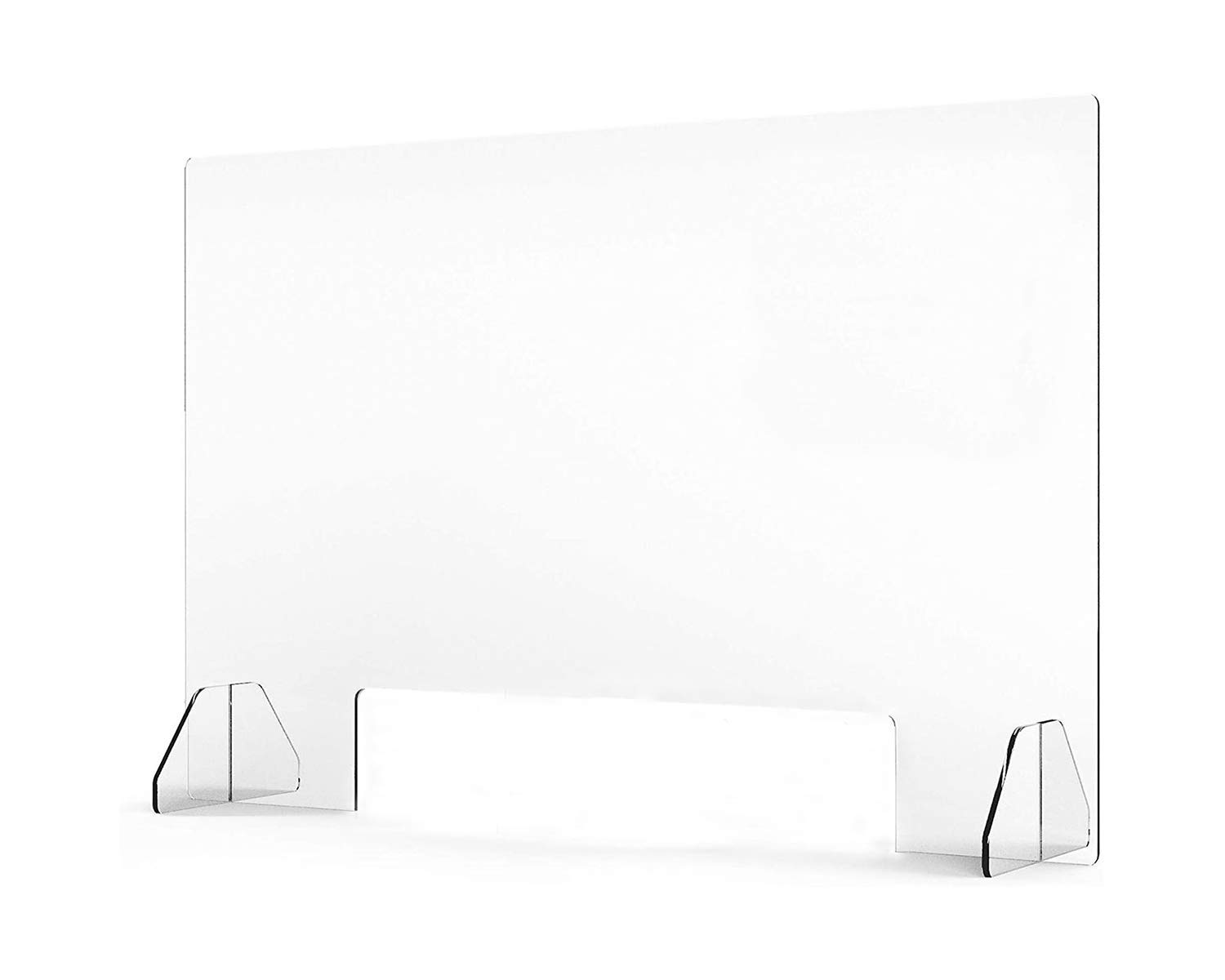 Buy Plexiglass Sneeze Guard Shield for Counter and Desk, Clear Acrylic