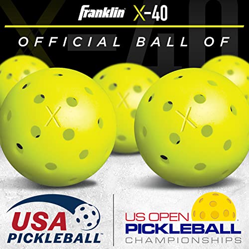 Franklin Sports Zestaw wiosła i piłki Pickleball - drewniane rakiety Pickleball + Pickleballs - 2 graczy - Zatwierdzone przez USA Pickleball (USAPA)