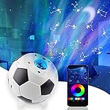 LED Sternenhimmel Projektor Kinder, Sternenlicht Lampe Erwachsene mit Bluetooth Lautsprecher APP Steuerung, Fußball Galaxy Light Nachtlicht für Schlafzimmer/Party/Dekoration/Weihnachten Geschenke