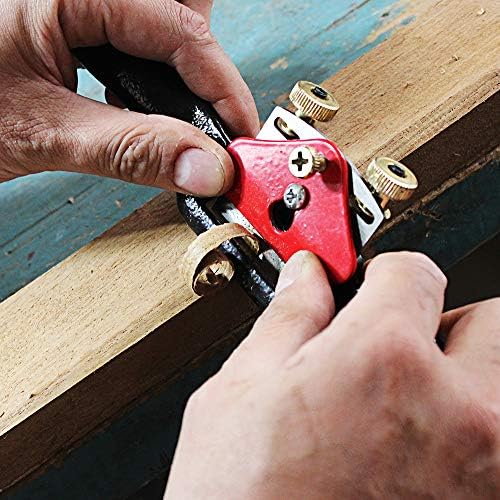 9.3''/235mm Adjustable Spokeshave with 4 Replacement Blades, Planer with Flat Base, Metal Blade Wood Working Hand Tools Perfect for Planing Trimming Wood Working Tools,Spoke Shave Woodworking