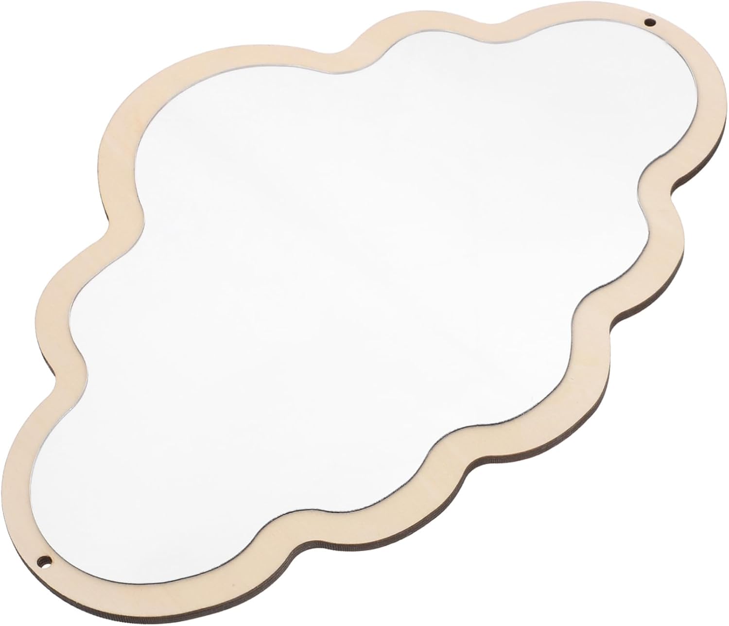 VALICLUD Nordic Wooden Children Safety Mirror with Detachable Base | Antique Look, Stable Standing, Non Slip Bottom, Convenient Storage and Carrying, Boys and Girls Room Decorative Accent