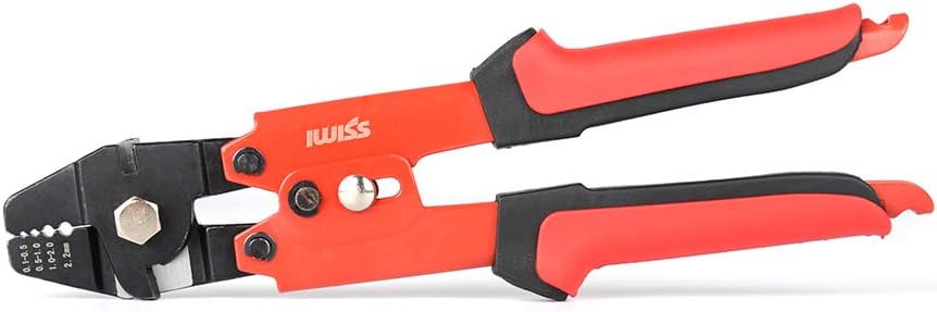 IWISS Wire Rope Swager Fishing Heavy-Duty Hand Crimper has Hardened Steel Jaws with 4 Crimping Positions and 2 Hardended Steel Side Cutter