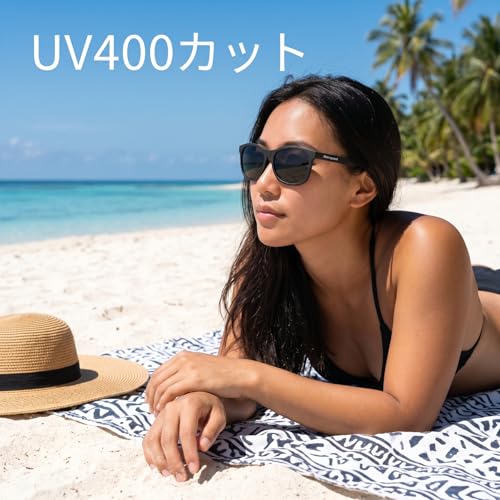 [MARSQUEST] サングラス メンズ 偏光サングラス 運転用 ウェリントン型 UV400 紫外線カット バイク用サングラス 抗衝撃 スポーツ ドライブ ランニング 釣り 登山 おしゃれ ファッション ユニセックス momentumシリーズ 2枚目