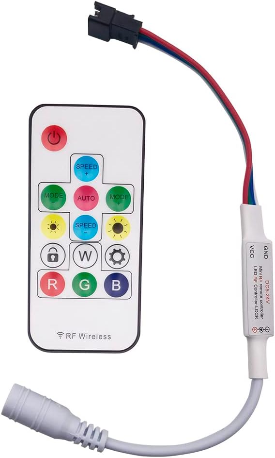 DC RF 14 Keys LED Pixel Strip Light Controller for WS2813 WS2815 led Strip Light with Remote Controller DC5-24V