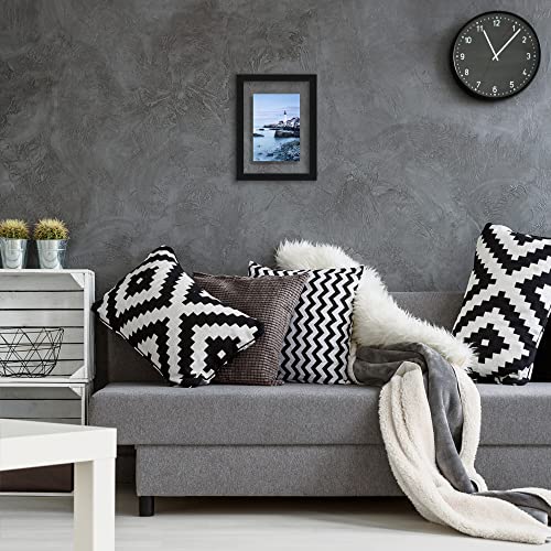 Americanflat 8X10 Floating Frame In Black With Polished Glass And Hanging Hardware Included - Also Use 5X7 Or 4X6 Photos For Floating Effect - Horizontal And Vertical Formats For Wall And Tabletop #TOP4