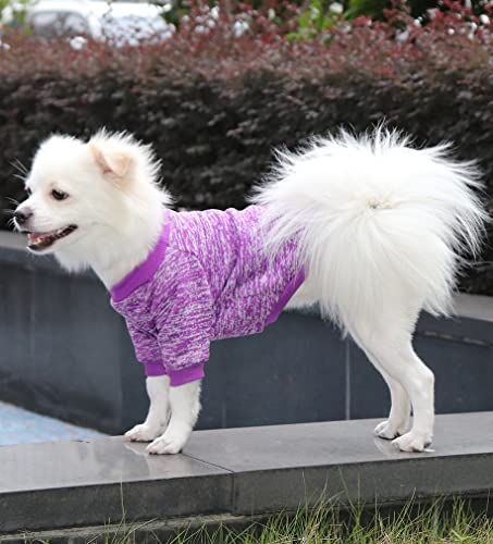 HuaLiSiJi Hundepullover Grosse Hunde Hundepullover Französische Bulldogge, Warm und Leicht, Mit Einer Weichen Textur, Elastizität Leicht zu Tragen (Pink+Lila, 3XL)