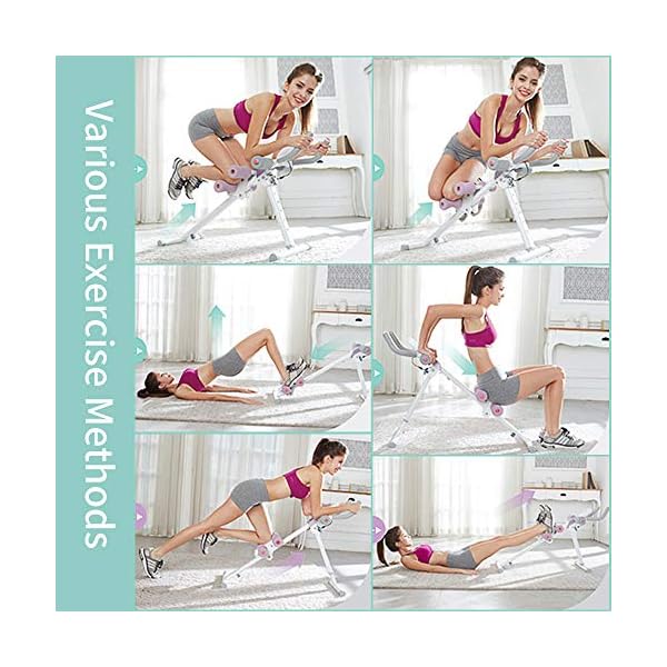 leikefitness-Height-Adjustable-Ab-Trainer-Abdominal-Whole-Body-Workout-Machine-Waist-Cruncher-Core-Toner-Leg-Thighs-Buttocks-Shaper-with-LCD-Monitor-AB9300 leikefitness Height Adjustable Ab Trainer Abdominal Whole Body Workout Machine Waist Cruncher Core Toner,Leg,Thighs,Buttocks Shaper with LCD Monitor AB9300 (Purple)