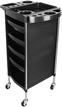 Beauty Salon Trolley Beauty Salon Cart Hairdresser Trolley Salon Hairdressing Trolley With 4 Drawers And Side Tray Beauty Storage Cart On Wheels Salon Trolley Cart Hairdresser Cart Rolling CartGreen