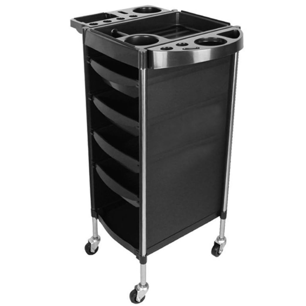 With 4 Drawers And Side Tray Beauty On Wheels For Barber Shops(Grün)