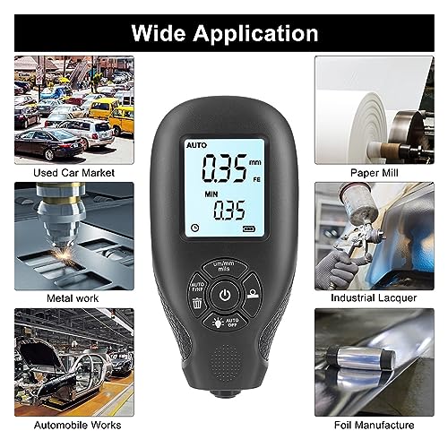 Medidor digital de grosor de pintura para automóvil miniatura 2