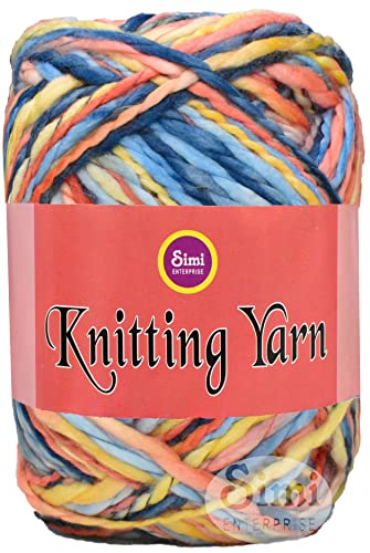 Image of Knitting Yarn Thick Chunky Wool, Sumo Macaw 600 GMS Best Used with Knitting Needles-XH Art-HCJ