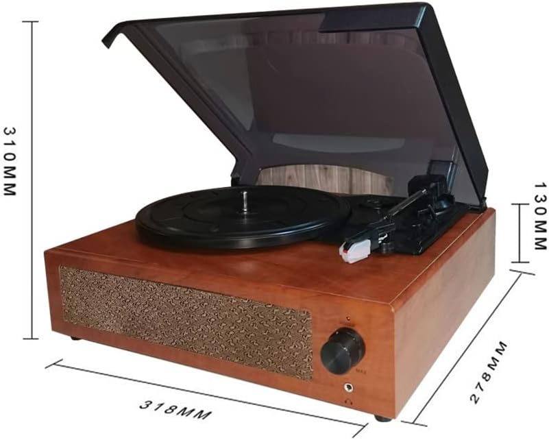 Portable Speaker Retro Phonograph Gramophone Record Player Classic Turntable Playback Built-in Stereo 33/45/78RPM