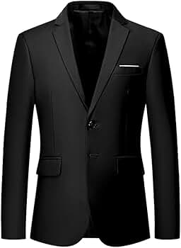 【MUDIDI】Formal fit two button jaket 010 Mens Slim Fit Blazer Jacket Two-Button Notched Lapel Casual