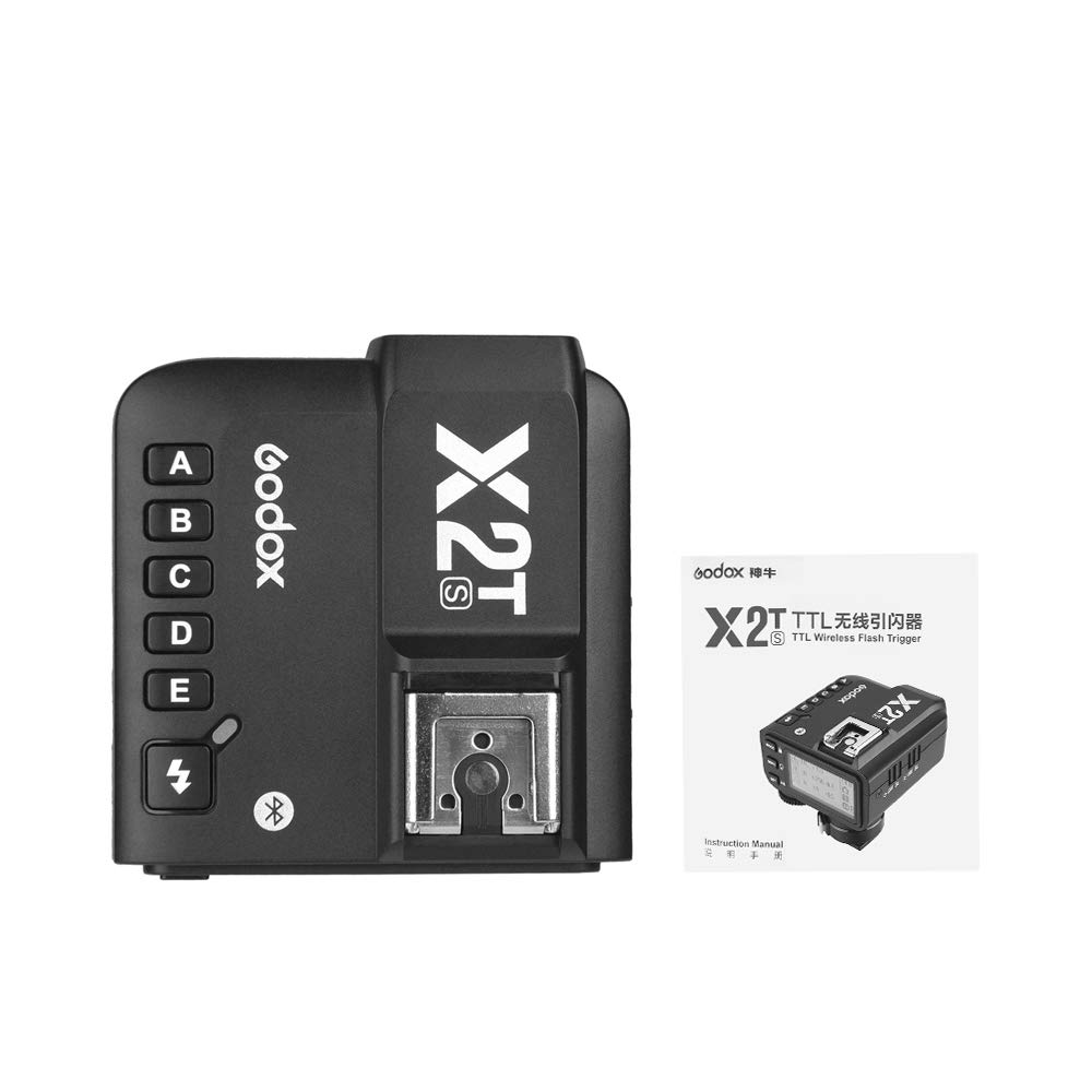 Godox X2T-S TTL Transmisor inalámbrico de Disparo 1 / 8000s HSS 2.4G Compatible con Sony Cámara para Godox V1 TT350S AD200Pro Compatible con iPhone X /8/8 Plus