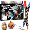 Acrylic Paint Pens Markers, 20 Colors Dual Tips Waterproof Paint Markers For Rock Painting, Fabric, Metal, Glass, Wood, Canvas, Ceramic, Plastic, Non-Toxic & Odor, Premium Art And DIY Craft Supplies
