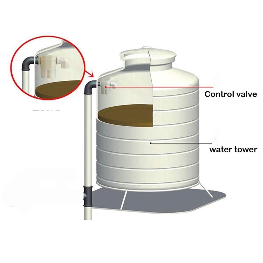 Válvula de Flotador automática integrada/Interior de Entrada Lateral de 1/2 Pulgadas, válvula de Control de Nivel Inteligente de Agua for Tanque de Agua, Piscina, Torre de Agua