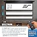Elite Screens Spectrum RC1 Remote, 125-INCH Diag 16:9, Motorized Projection Screen Movie Home Theater 4K/8K Ultra HD Ready Drop Down, ELECTRIC125H2, Black Case