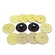 Yuhtech Polierscheiben Set, 12 Pcs 3 Zoll 80mm Diamant Polierpad Nass Schleifscheiben für Beton Marmor Granit Stein 50-3000 Grit, mit 2pcs Backing Halter Disc