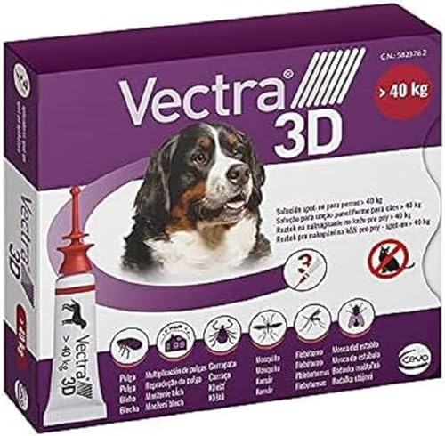 Ceva - cani giganti Vectra 3D +40 kg, 3 pipette - 1500 g