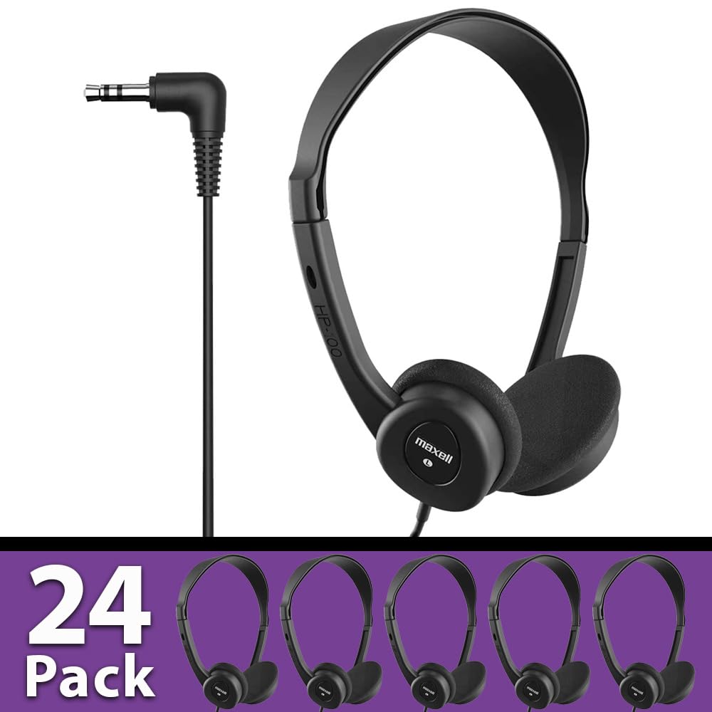 maxell フラッグ Amazon.com: Maxell Teachers 24 Pack Stereo Headphones - 3.5mm Cord