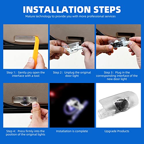 4Pcs Car Door Lights Logo Projector Led Car Welcome Light For Rx Es Gx Ls Lx Is Gs Rc Ux200 Series Hd Ghost Shadow Light #TOP6