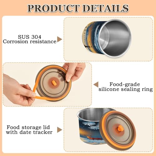 Contenedor hermético de acero inoxidable para café 17oz miniatura 4