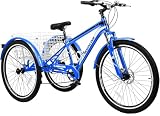 Triciclo de montaña para Adultos, Bicicleta de Crucero de Tres Ruedas de 7...