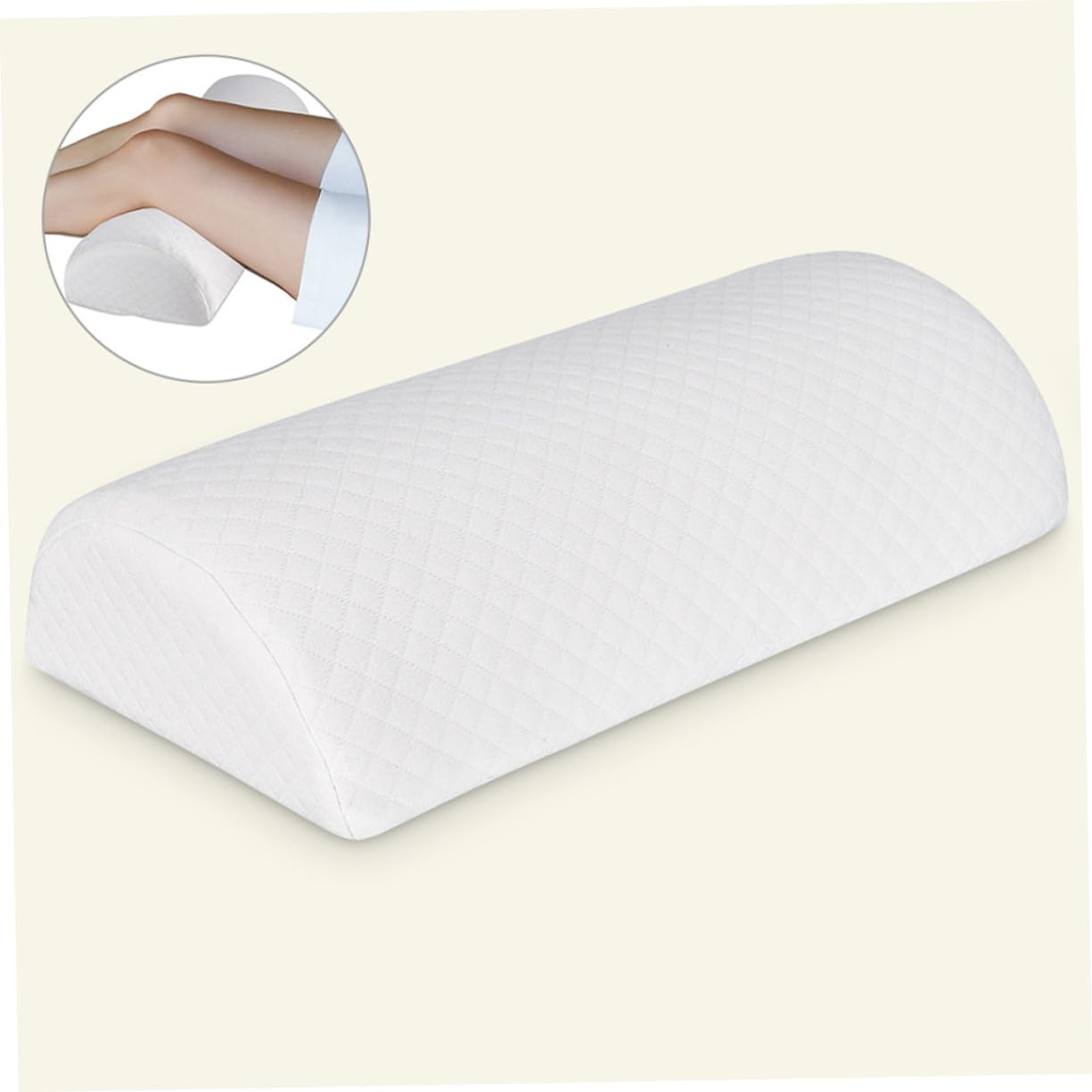 VILLCASE Almohada de Pierna Viscoelástica Ergonómica Media Luna para Dormir de Lado Cojín Lateral de Apoyo para Aliviar Presión y Mejorar Circulación para Cama y Hogar