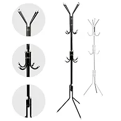 Mancebo Cabideiro de Chão Organizador 12 Ganchos Cabideiro Porta Bolsas Roupas Casacos