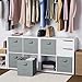 NEATERIZE Fabric Storage Cubes for Cube Organizer - 6 Pack Heavy Duty Grey Storage Bins - 13 Inch Cube Storage Bin, Use As A Clothes Storage Box, Baskets For Shelves or Cubbies Storage bins