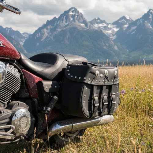 Milwaukee Leather Studded Throw-Over Saddlebags