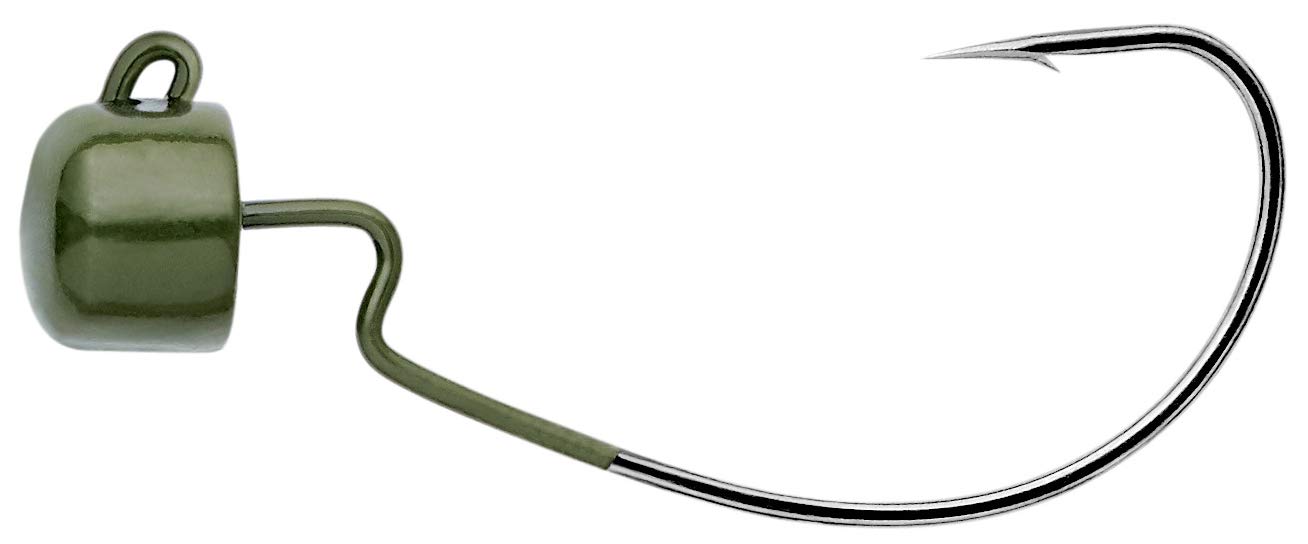 OwnerAmerican 4155GP-011 1 Block Head Offset - Green Pumpkin - 1/0 - 1/16 oz