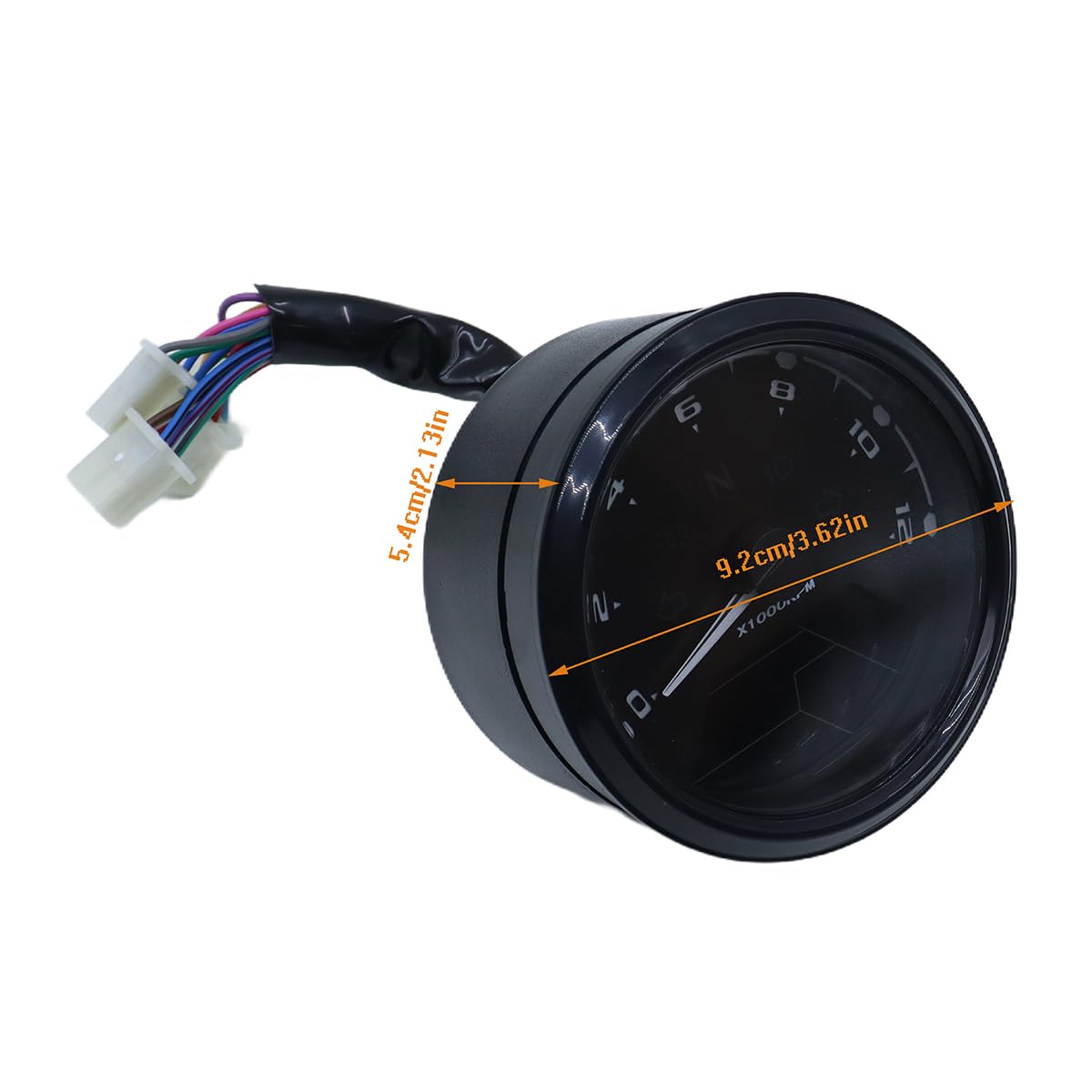 Contachilometri universale per moto Contachilometri digitale LCD Contagiri con luce notturna adatta per la moto 12V più popolare