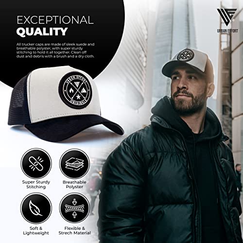 Image of Urban Effort Trucker Hat for Men - Mesh Back Baseball Cap, 5 Panel Snapback Hats for Men and Women