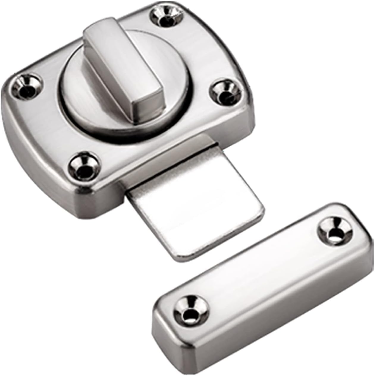Both Side Lock Door, Sliding Lockable Padbolt, Thickened Heavy Duty Solid Barrel Latch for Wooden Security Gate & Privacy Doors