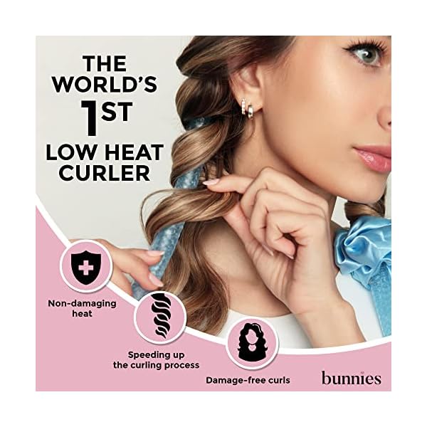 Bunnies Hair GelCurler Express Curl Kit Blue Fast Acting Low Heat