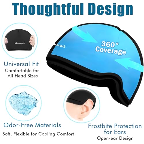 Image of Cold Cap for Chemotherapy Patients, Chemo Care Package for Women and Men, Migraine Ice Cap, Ice Hats for Migraines, Head Cooling Pack for Headache, Cooling Hat for Stress Relief