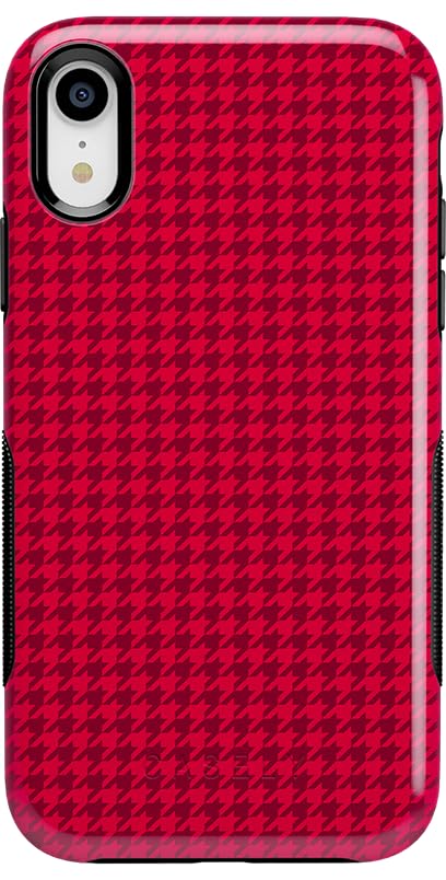 Casely iPhone XR Case | Best Dressed | Red Houndstooth | Bold Protective Design