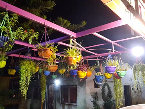 Plant Hanger Pack Of 6 Different Colors | Hanging Plant Pots | Indoor Outdoor, |Pvc Rope 27 Inches ( Without Pots ), Multicolour