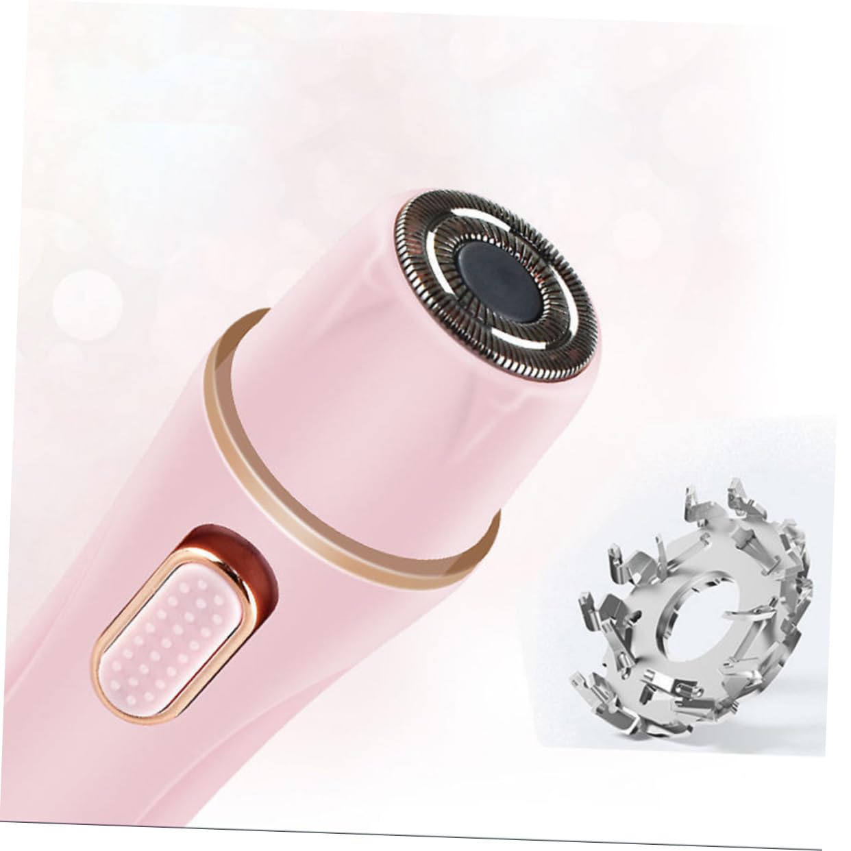 2 Set Rasoio Elettrico Ricaricabile USB per Donne Epilatore Portatile Multifunzionale per Naso Labbra Ascelle e Gambe Design Ergonomico e Irritazioni Rosa e Compatto