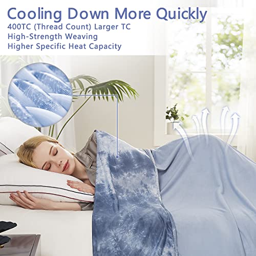 Topcee Cooling Throw Blanket for Hot Sleepers,Arc-Chill Q-Max >0.5 Cool Fiber,100% Oeko-Tex Certified Lightweight Summer Cool Blanket for Travel/Outdoor Ultra Cold Breathable,50''x70''