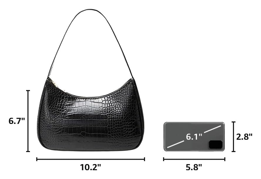 Image of CYHTWSDJ Shoulder Bags for Women, Cute Hobo Tote Handbag Mini Clutch Purse with Zipper Closure
