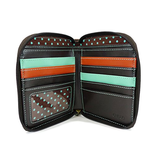 Image of CHALA Zip Around Wallet, Wristlet, 8 Credit Card Slots, Sturdy Pu Leather