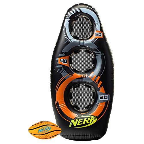 NERF Inflatable Target Set - Proshot Kids Football Blaster Game Set - 50" Standing Pop Up Target, Black/Orange/Gray by Nerf - Used condition - US$28.66