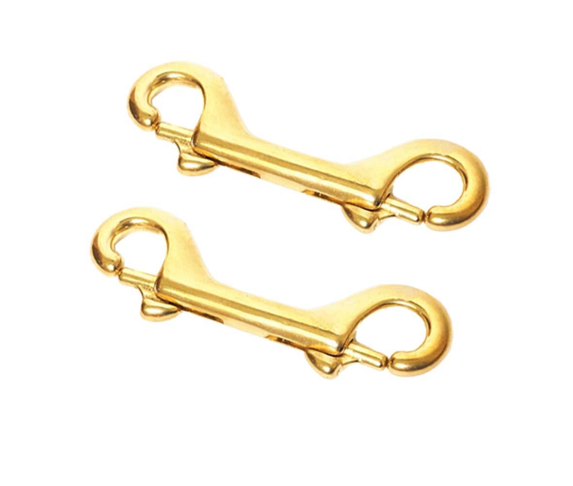 Joyce Lindberg Eye Bolt Snap Scuba Brass Double End Snap Hook Clip Diving Hook 3.5 Inch 2 PCS for Diving pet Luggage Mountaineering Outdoor Rescue Rock Climbing Tactical Equipment