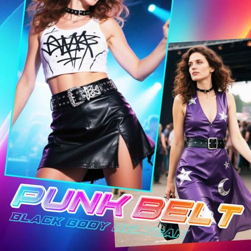 COSYDAYS Wide Leather Belt Black Statement Waist Belts Fashion for Women3