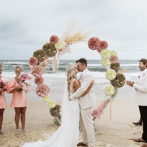 image for Bizikunst 18 Packs Birthday Party Decorations Set- Blush Pink Tissue P