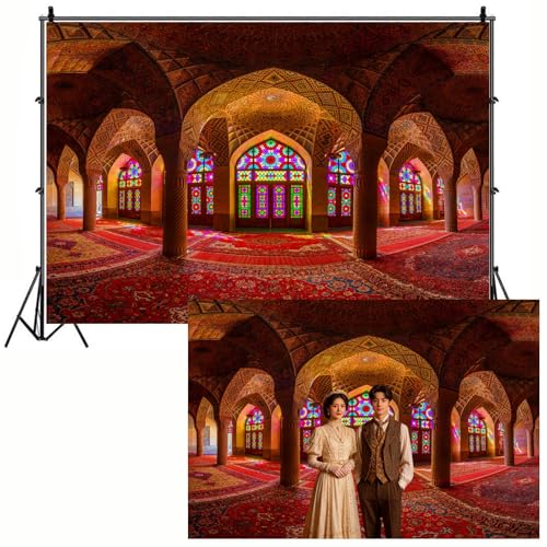 Fondo fotográfico Palacio Marrakech 9x6 ft vinilo colorido miniatura 2